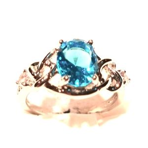 Swiss blue topaz in silver